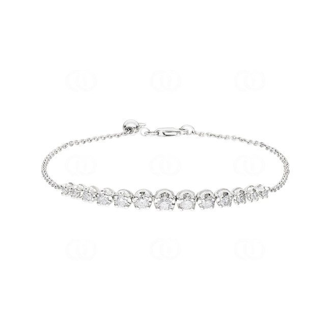 0.75ct Diamond Bracelet 750/18 K White Gold - AR-69915-WG