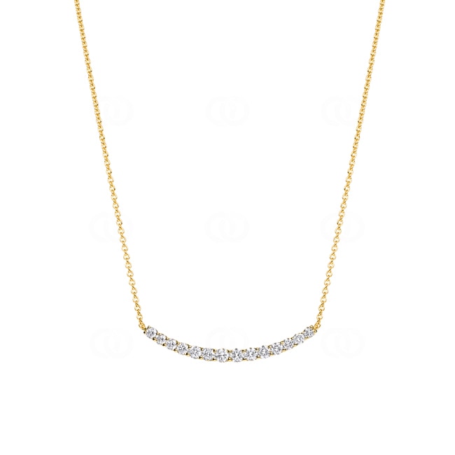 0.75 Karat Diamantencollier 750/18 K Gelbgold - KE-71565-GG