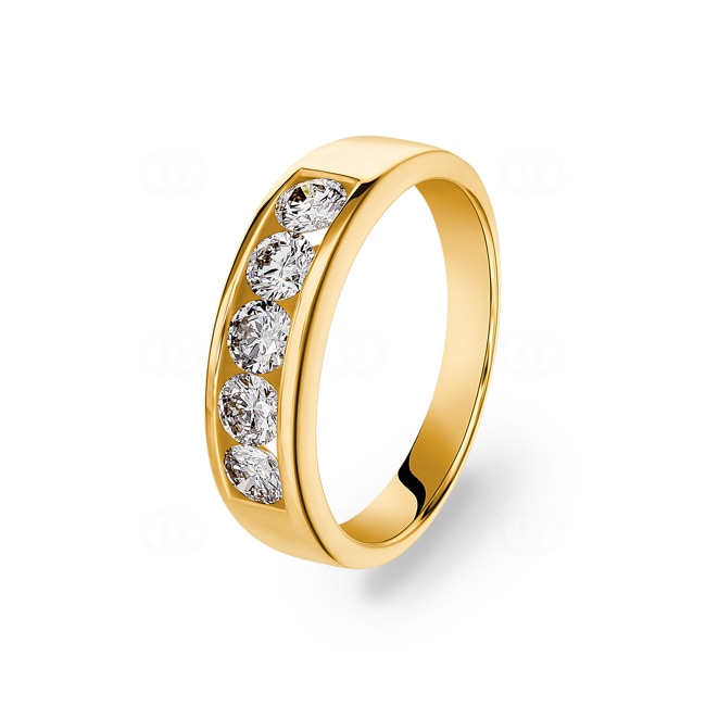 0.75 Karat Five Stone Diamantring 750/18 K Gelbgold - RI-62859-GG