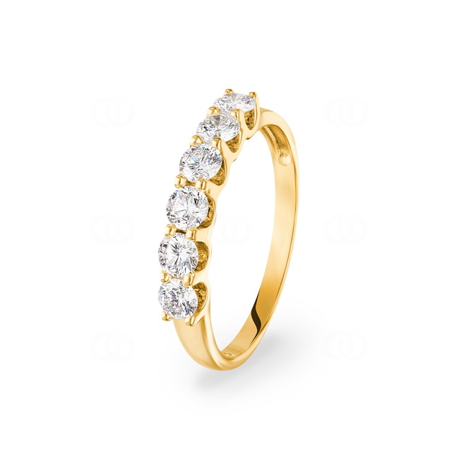0.76 Karat Diamanten Mémoire Ring 750/18 K Gelbgold - RI-69196-GG