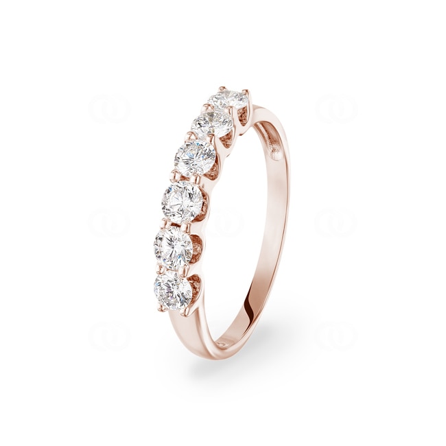 0.76 Karat Diamanten Mémoire Ring 750/18 K Roségold - RI-69196-RG