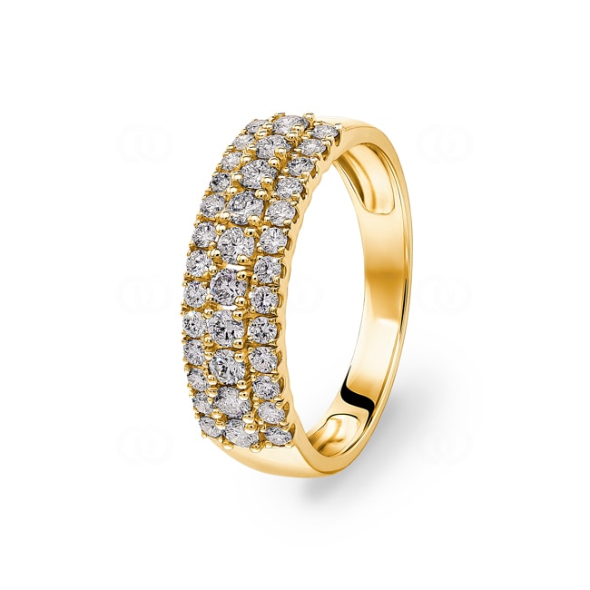0.76 Karat Diamantring 750/18 K Gelbgold 0.76 Karat Diamantring 750/18 K Gelbgold - RI-69545-GG