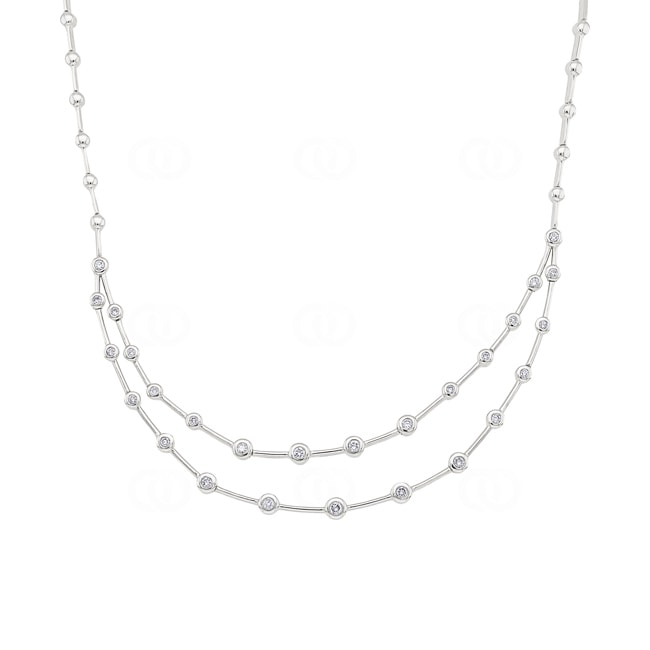 0.78 Karat Diamantencollier 750/18 K Weissgold - PNE1967/01