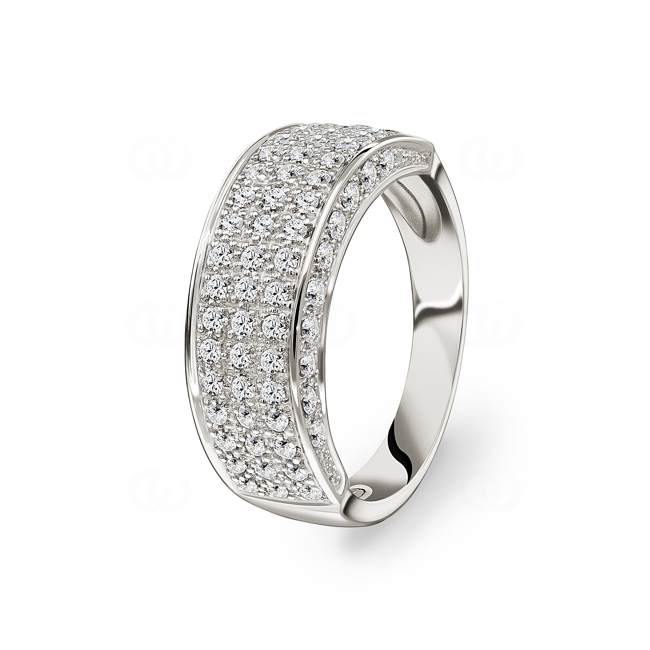 0.80 Karat Diamantring 750/18 K Weissgold - RI-25828-WG