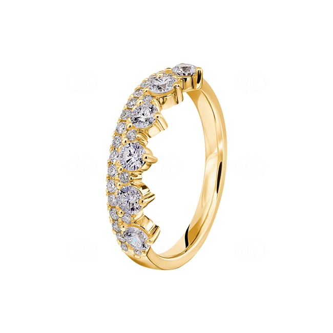 0.81 Karat Diamantring 750/18 K Gelbgold - RI-06173-GG