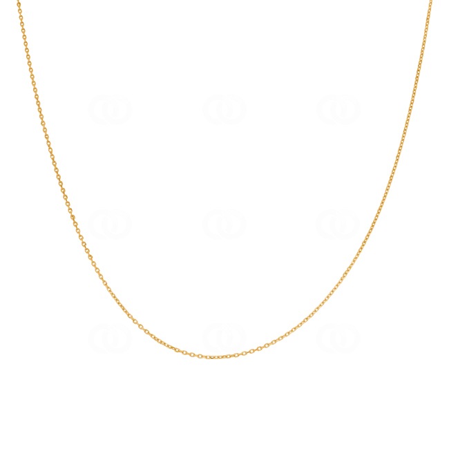 0.8mm Collier forçat or jaune 750/18 ct 43cm - KE12025