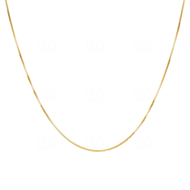 0.8mm Collier vénitienne diamantée or jaune 750/18 ct - CVE1002