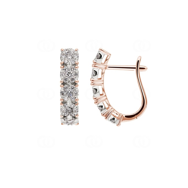 0.90 Karat Diamant-Kreolen 750/18 K Roségold - OR-43584-RG