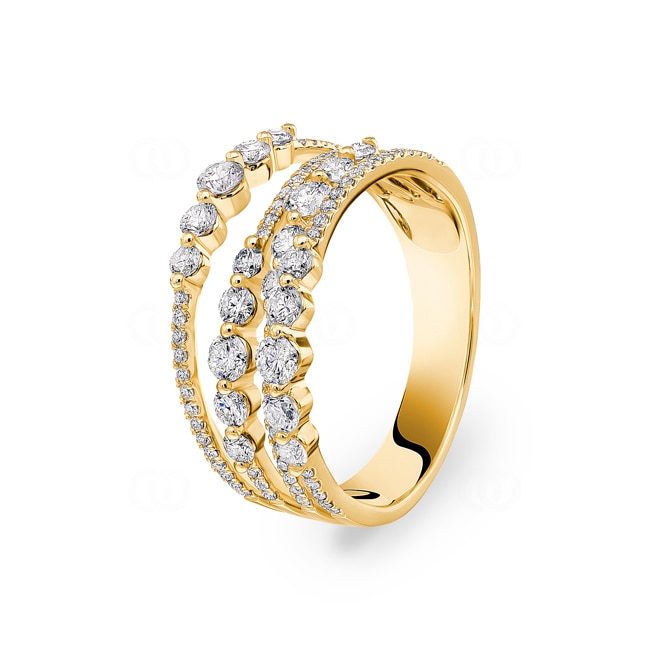 0.99 Karat Diamantring 750/18 K Gelbgold - RI-11473-GG