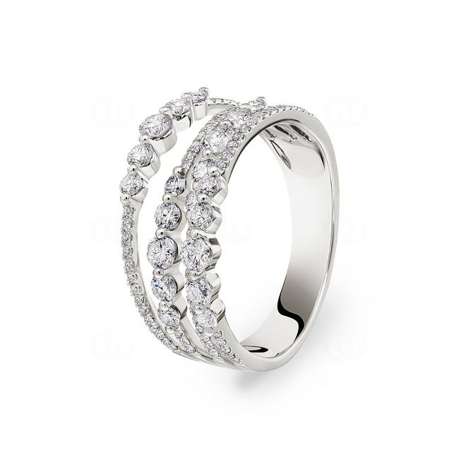 0.99 Karat Diamantring 750/18 K Weissgold - RI-11473-WG