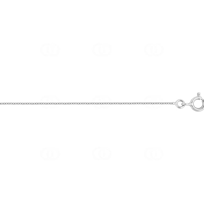 0.9mm Hammered Cable Chain 375/9 K White Gold - 9KF24MGR