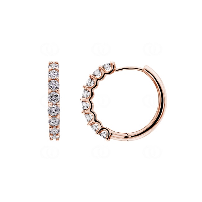 1.0 Karat Diamant-Kreolen 750/18 K Roségold - OR-69145-RG