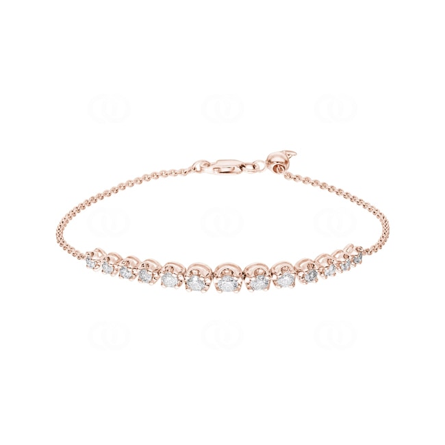 1.00ct Diamond Bracelet 750/18 K Rose Gold - AR-69916-RG