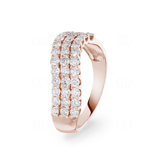 1.00ct Diamond Ring 750/18 K Rose Gold - RI-69195-RG