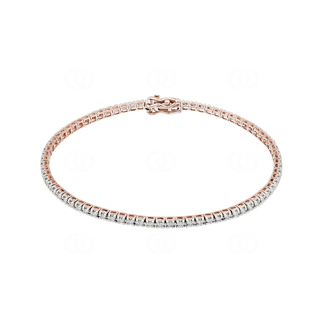 1.00 carats diamants bracelet rivière or rosé 750/18 ct - AR-00113-RG