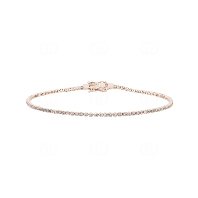 1.00 Karat Diamanten Tennisarmband 750/18 K Roségold - AR-72028-RG