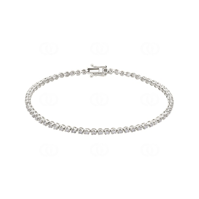 1.00 carats diamants bracelet rivière or gris 750/18 ct - AR-69482-WG