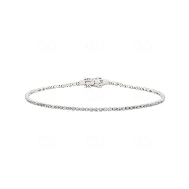 1.00 Karat Diamanten Tennisarmband 750/18 K Weissgold - AR-72028-WG