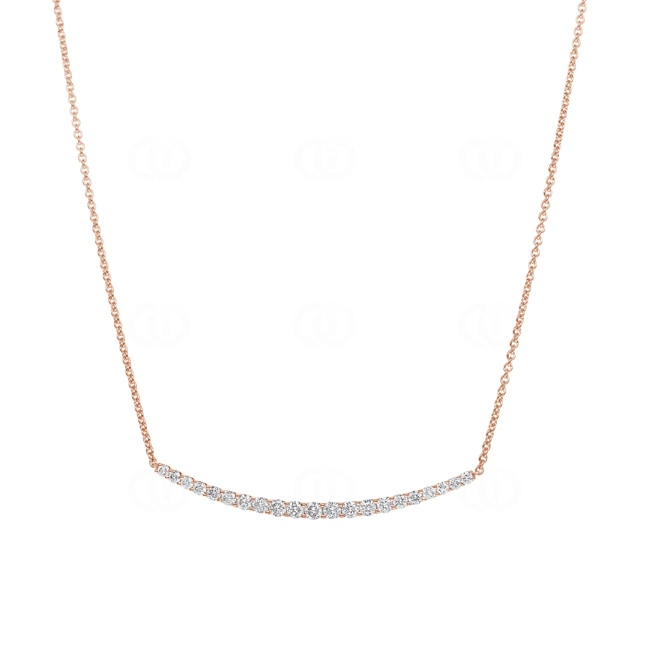 1.00ct Diamond Necklace 750/18 K Rose Gold - KE-69166-RG
