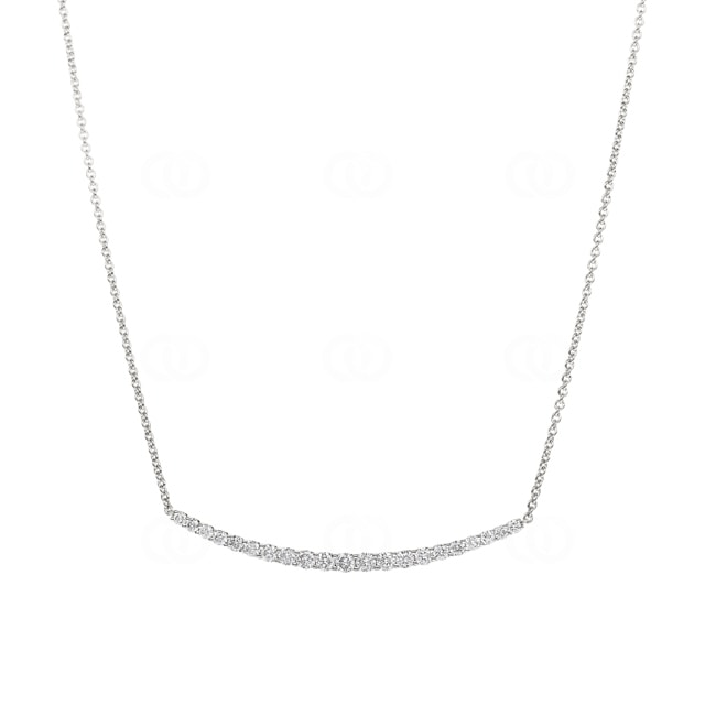 1.00ct Diamond Necklace 750/18 K White Gold - KE-69166-WG