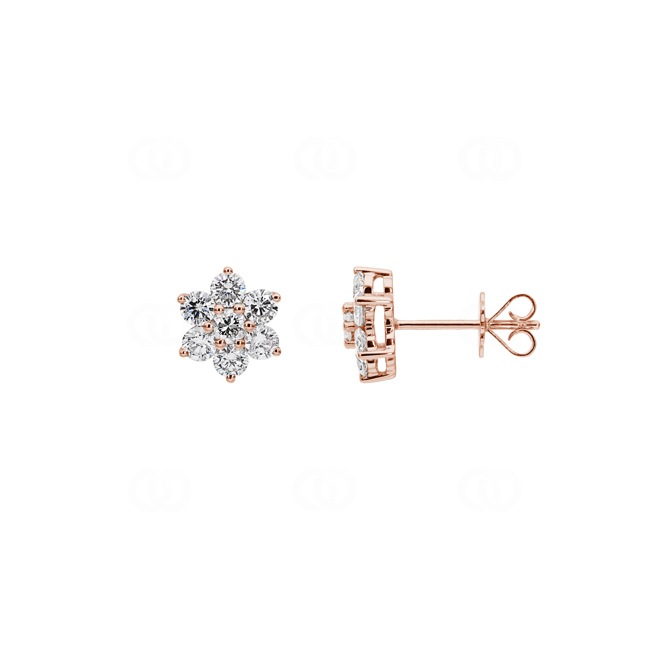 1.00 carats diamants clous d'oreilles or rosé 750/18 ct - OR-72119-RG