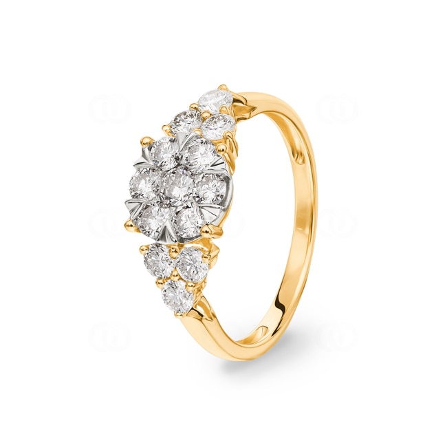 1.00 carats diamants bague or jaune 750/18 ct - RI-72061-GG