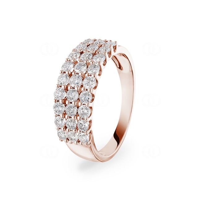 1.01 Karat Diamanten Damenring 750/18 K Roségold - RI-69143-RG