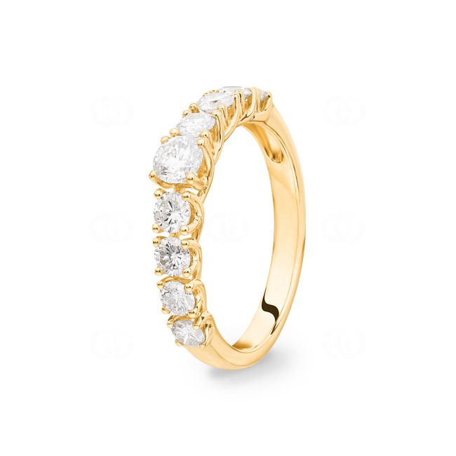 1.01 carats diamants bague mémoire or jaune 750/18 ct - RI-69853-GG