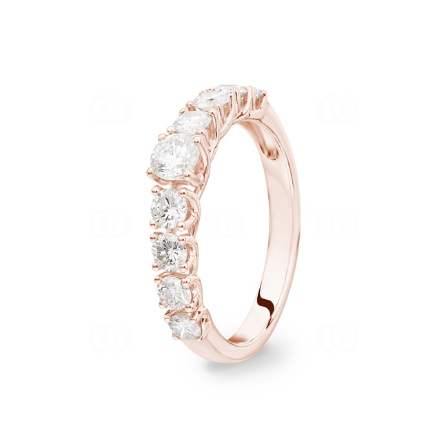 1.01 Karat Diamanten Mémoire Ring 750/18 K Roségold - RI-69853-RG