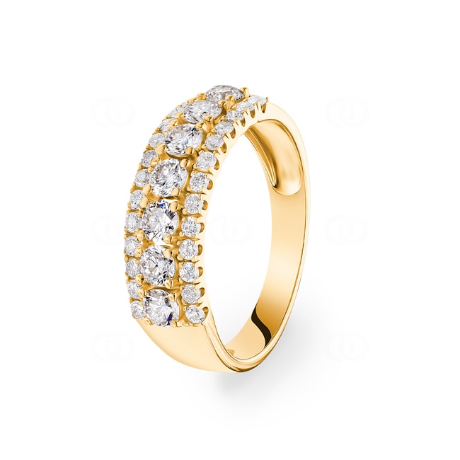 1.01 carats diamants bague or jaune 750/18 ct - RI-69540-GG