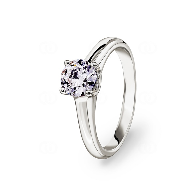 1.03ct Diamanten Solitärring 750/18 K Weissgold - RI-01591-WG
