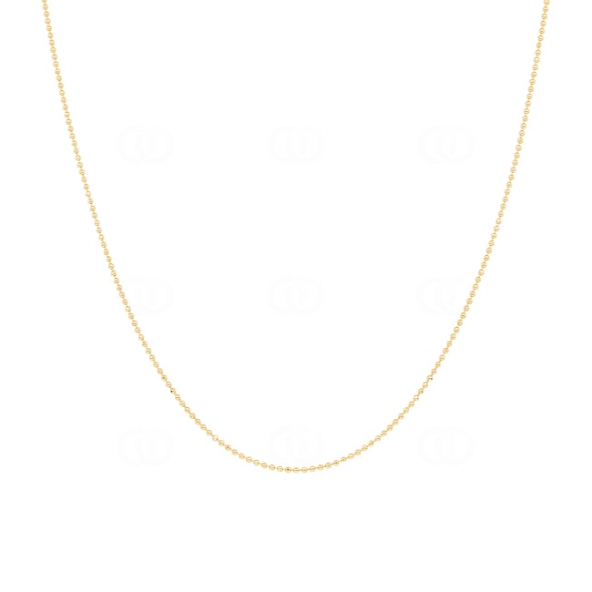 1.0mm Kugelkette 750/18 K Gelbgold - KEK0110