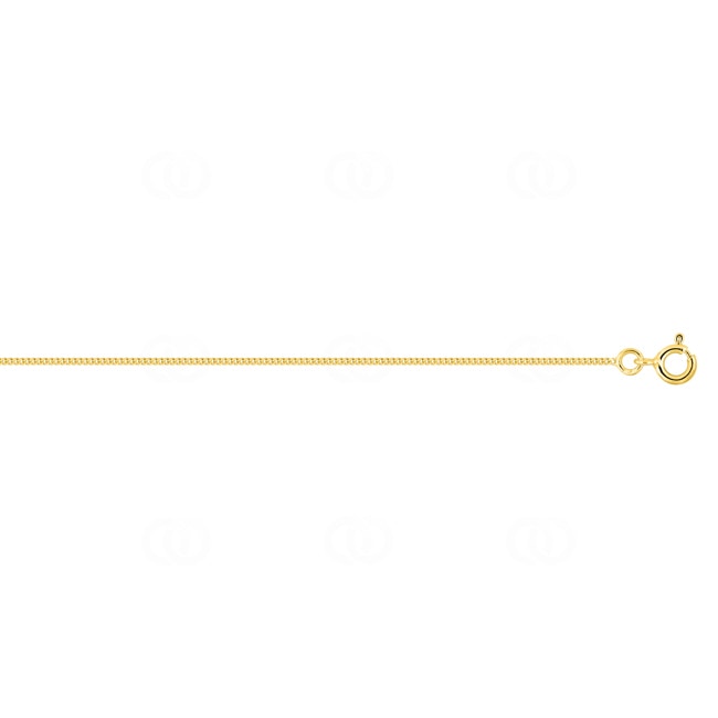 1.0mm Diamond-Cut Curb Chain 375/9 K Yellow Gold 1.0mm Diamond-Cut Curb Chain 375/9 K Yellow Gold - 9KG30