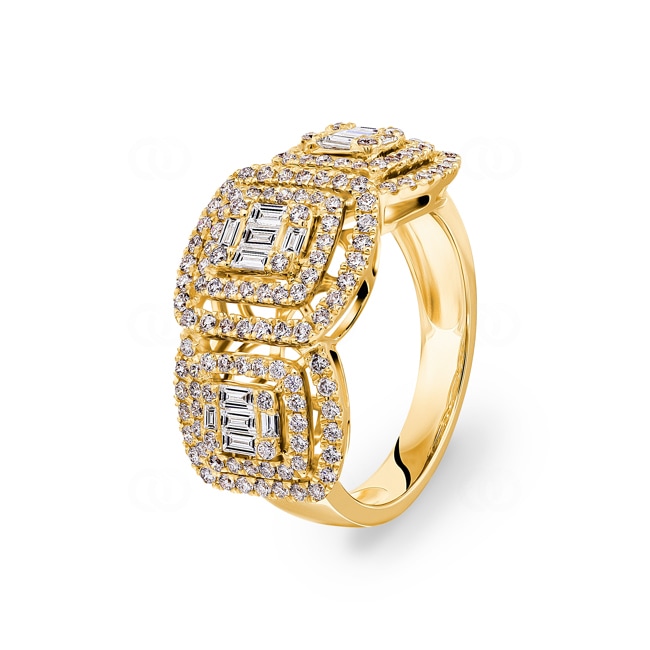 1.13ct Diamond Ring 750/18 K Yellow Gold - RI-10420-GG