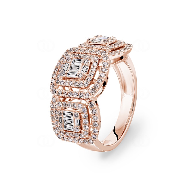 1.13ct Diamond Ring 750/18 K Rose Gold - RI-10420-RG