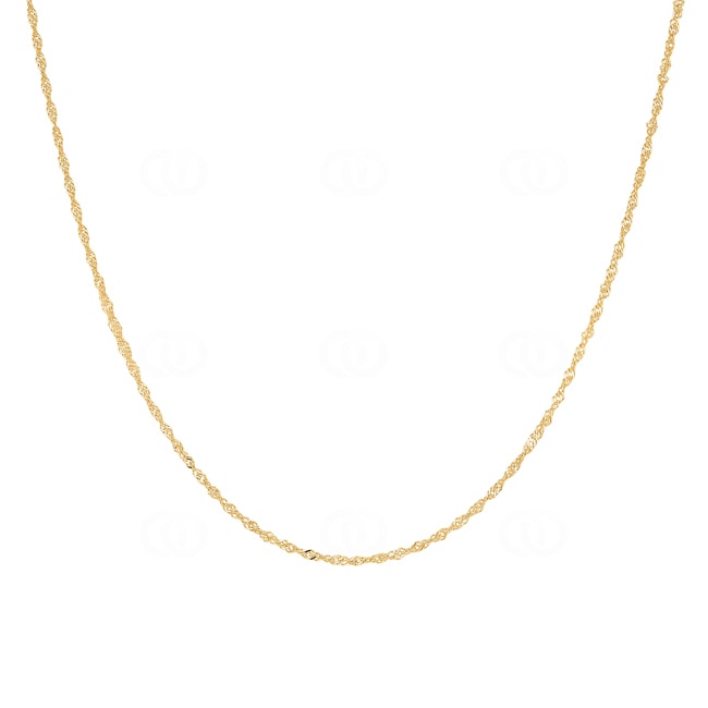 1.2mm Collier singapour or jaune 750/18 ct - KES2012