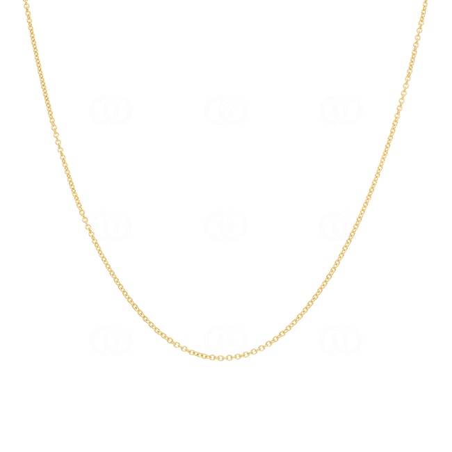 1.3mm Round Cable Chain 750/18 K Yellow Gold - CAN1003