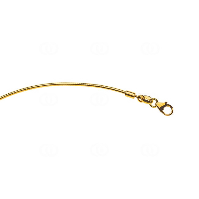 1.4mm Omega Chain round 750/18 K Yellow Gold - COM1002