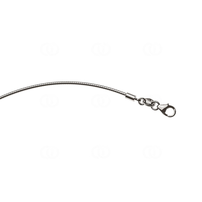 1.4mm Omega Chain round 750/18 K White Gold - COM2002