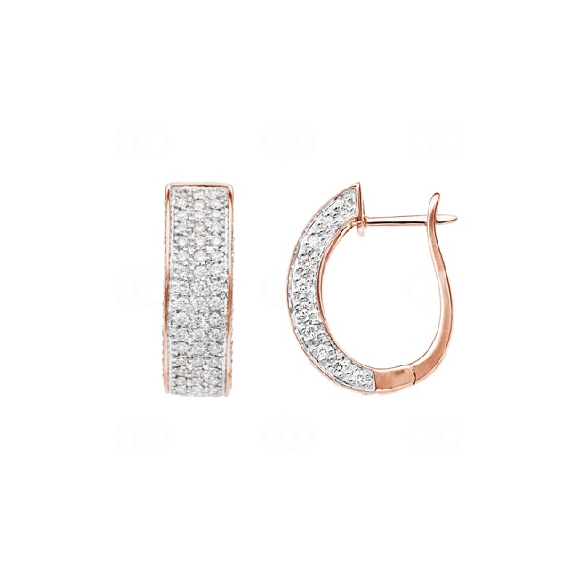 1.65 carats diamants créoles or rosé 750/18 ct - OR-26284-RG