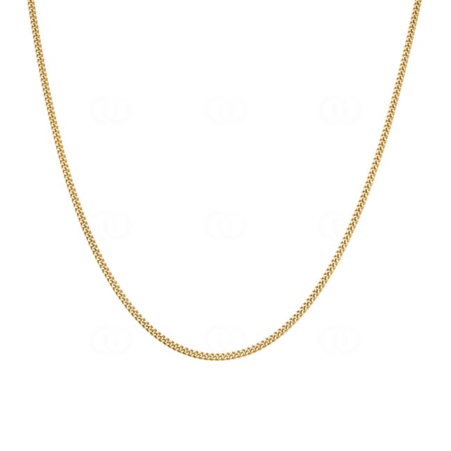 1.6mm Collier gourmette limée or jaune 750/18 ct - CPA1004