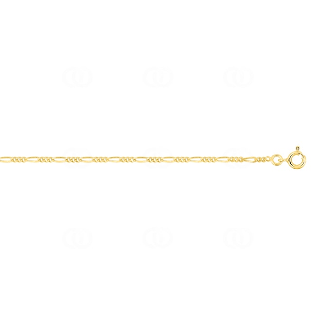 1.7mm Collier figaro 3+1 or jaune 375/9 ct - 9K528.17