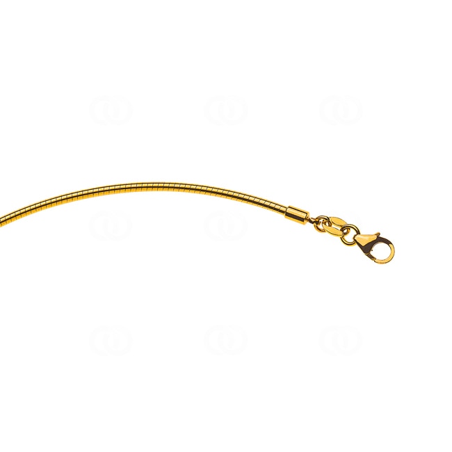 1.8mm Omega Chain round 750/18 K Yellow Gold - COM1003