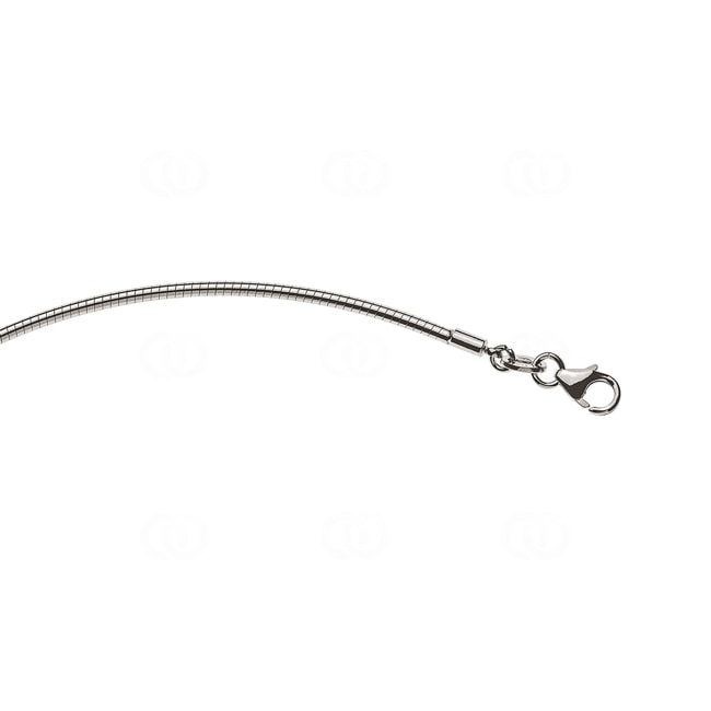 1.8mm Omega Chain round 750/18 K White Gold - COM2003