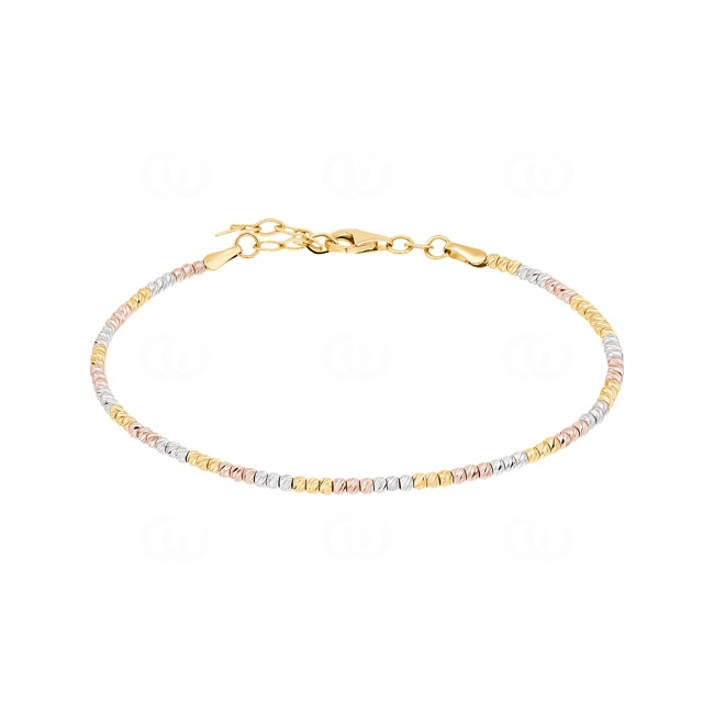 1.9mm Bracelet fantaisie or tricolore 750/18 ct 1.9mm Bracelet fantaisie or tricolore 750/18 ct - AR-100450-GG
