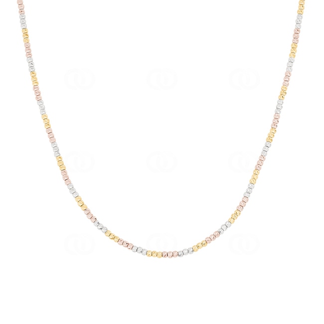 1.9mm Collier fantaisie or tricolore 750/18 ct 1.9mm Collier fantaisie or tricolore 750/18 ct - KE-100450-GG