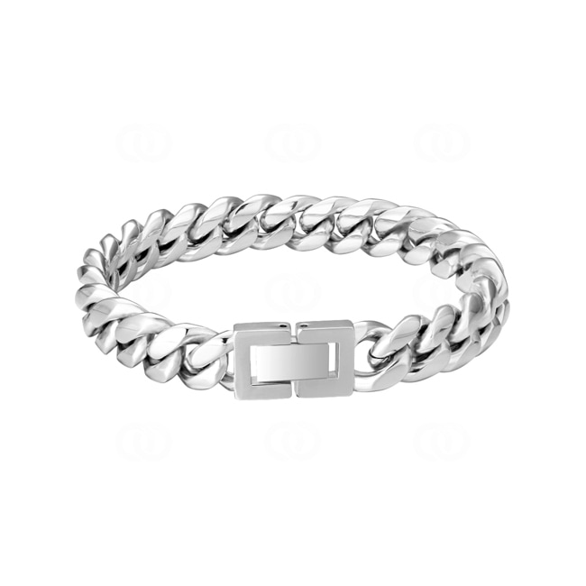 10mm Bracelet Cuban Link argenté 10mm Bracelet Cuban Link argenté - AR0007-S-10MM
