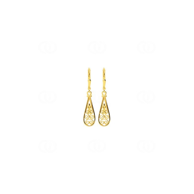 Boucles d'oreilles or jaune 750/18 ct - 1259
