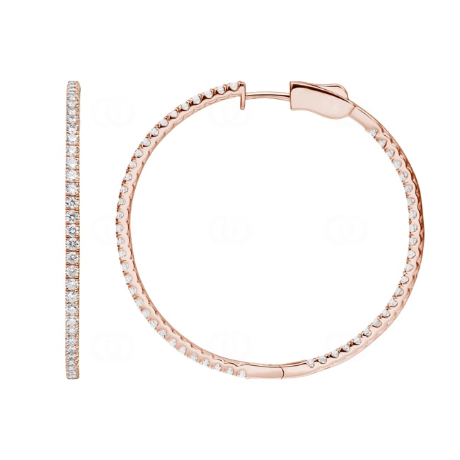 2.00 Karat Diamant-Kreolen 750/18 K Roségold - OR-69446-RG
