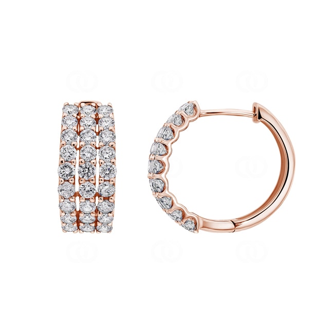 2.00 Karat Diamant-Kreolen 750/18 K Roségold Ø 17mm - OR-71841-RG